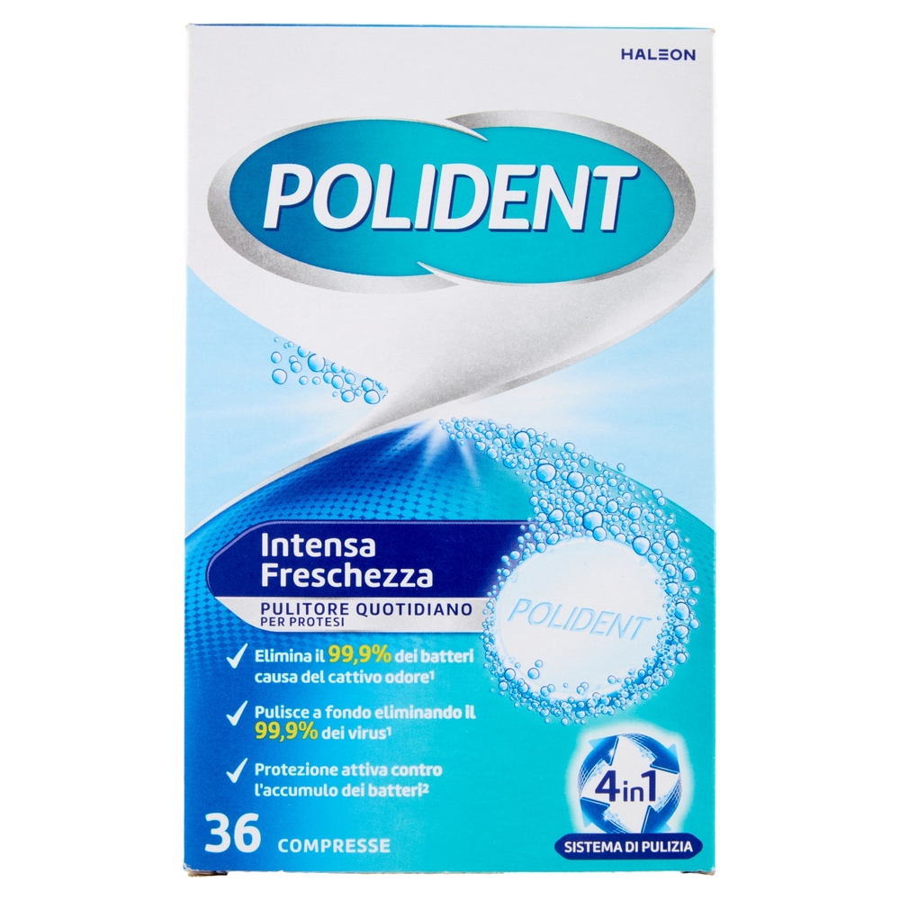 Polident Intensa Freschezza, Pulitore quotidiano per Protesi Dentale 36 cp